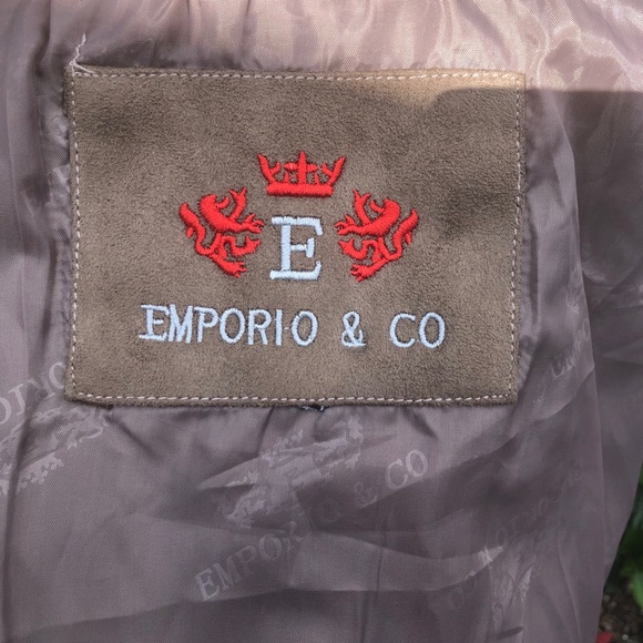 HP! 🤩 NWOT! Emporio & Co. Italian suede jacket! - Picture 5 of 8